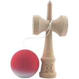 Kendama X Originala, Profesionala, Vivimall, din Lemn, Rubber Grip, 18 cm, Rosu/Alb - vivimall.ro