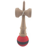 Kendama X Originala, Profesionala, Vivimall, din Lemn, Rubber Grip, 18 cm, Rosu/Negru - vivimall.ro