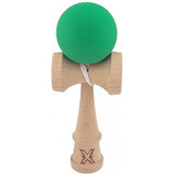 Kendama X Originala, Profesionala,  Flippy, din lemn, Rubber Grip, 18 cm, Verde - vivimall.ro