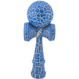 Kendama X Originala, Profesionala, Vivimall, Kendama Cracked, din Lemn – 18 cm, Crack Albastru/Alb - vivimall.ro