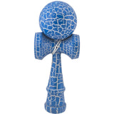 Kendama X Originala, Profesionala, Flippy, Kendama Cracked, din Lemn – 18 cm, Crack Albastru/Alb - vivimall.ro