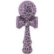 Kendama X Originala, Profesionala, Vivimall, Kendama Cracked, din Lemn – 18 cm, Crack Mov/Alb - vivimall.ro