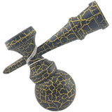 Kendama X Originala, Profesionala, Flippy, Kendama Cracked, din Lemn – 18 cm, Crack Negru/Galben - vivimall.ro