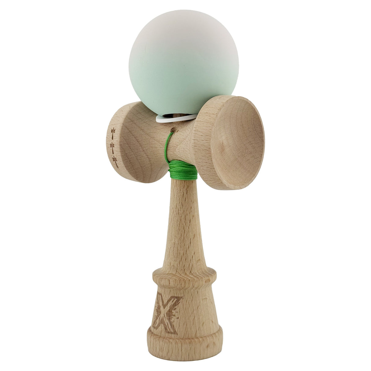 Kendama X Originala, Profesionala, Vivimall, Big Cups V3, Rubber Grip model Roz/Verde - vivimall.ro