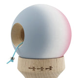 Kendama X Originala, Profesionala, Vivimall, Rubber Grip, Cupe Mari KING SIZE V3, Gaura in Baza, Rulment Metalic, din lemn 18 cm, Ata 55 cm, Gradient Roz/Alb/Gri - vivimall.ro