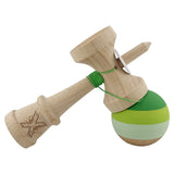 Kendama X Originala, Profesionala, Vivimall, Rubber Grip, Cupe Mari KING SIZE V3, Gaura in Baza, Rulment Metalic, din lemn 18 cm, Ata 55 cm, Special Verde degrade - vivimall.ro