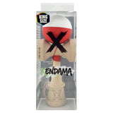 Kendama X Originala, Profesionala, Vivimall, Rubber Grip, Cupe Mari KING SIZE V3, Gaura in Baza, Rulment Metalic, din lemn 18 cm, Ata 55 cm, Bicolor Alb/Rosu - vivimall.ro