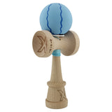 Kendama X Originala, Profesionala, Vivimall, Rubber Grip, Cupe Mari KING SIZE V3, Gaura in Baza, Rulment Metalic, din lemn 18 cm, Ata 55 cm, Special Albastru deschis - vivimall.ro