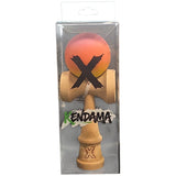 Kendama X Originala, Profesionala, Vivimall, Rubber Grip, din Lemn, 18 cm, Roz/Portocaliu/Galben