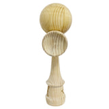 Kendama X Originala, Profesionala, Vivimall, SUPER BIG cu Cupe KING SIZE, Bila Super Sticky, Diametrul 17 cm, din Lemn, 52 x 20 cm, Natural Maro - vivimall.ro