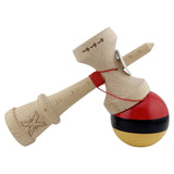 Kendama X Originala, Profesionala, Flippy, Super Sticky cu Cupe Mari KING SIZE V3, Gaura in Baza, Rulment Metalic, din lemn 18 cm, Ata 62/65 cm, Rosu/Negru/Galben- - vivimall.ro