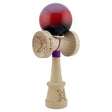 Kendama X Originala, Profesionala, Vivimall, Super Sticky cu Cupe Mari KING SIZE V3, Gaura in Baza, Rulment Metalic, din lemn 18 cm, Ata 62/65 cm, Gradient Mov/Rosu/Negru - vivimall.ro