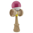 Kendama roz profesională din lemn 18 cm, model King Size V3 Super Sticky bicolor, vedere frontală