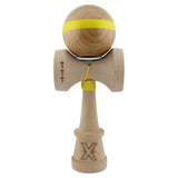 Kendama X Originala, Profesionala, Vivimall, Super Sticky, Cupe Mari KING SIZE V3, Gaura in Baza, Rulment Metalic, din lemn 18 cm, Ata 55 cm, Original Galben - vivimall.ro