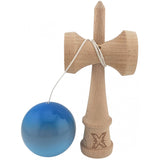 Kendama X Originala, Profesionala, Vivimall, Super Sticky din Lemn, 18 cm, Gradient Albastru/Gri/Bleu - vivimall.ro