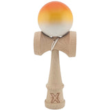 Kendama X Originala, Profesionala, Vivimall, Super Sticky din Lemn, 18 cm, Gradient Portocaliu/Galben/Alb - vivimall.ro
