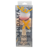 Kendama X Originala, Profesionala, Vivimall, Super Sticky din Lemn, 18 cm, Gradient Roz/Alb/Gri - vivimall.ro