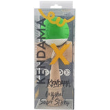 Kendama X Originala, Profesionala, Vivimall, Super Sticky din Lemn, 18 cm, Verde/Alb - vivimall.ro