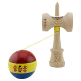 Rulment metalic kendama profesională King Size V3, detaliu bază cu gaură pentru trick-uri precizie