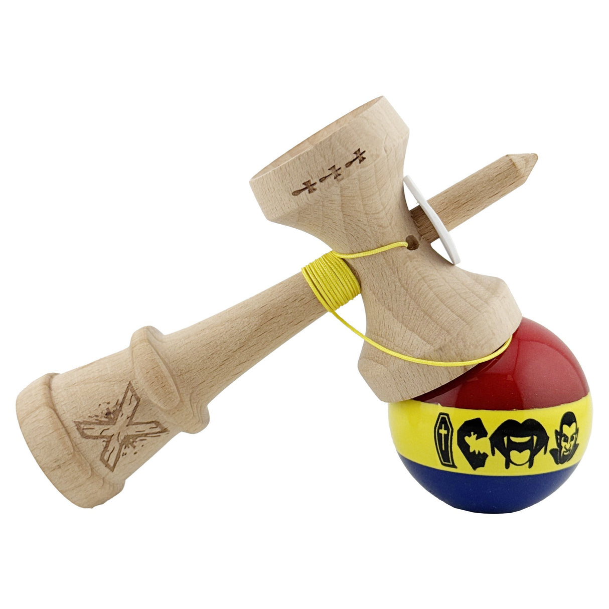 Kendama Vampir Dracula King Size V3, detaliu cupă mică 4,7 cm și finisaj gradient