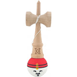 Kendama X Originala, Profesionala, Rege, Flippy, din Lemn, 18 cm, Rosu/Alb/Galben
