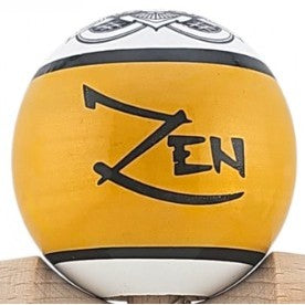 Kendama X Originala, Profesionala, Zen, Flippy Big Cups, din Lemn, Super Sticky, 18 cm, Auriu/Alb/Negu - vivimall.ro