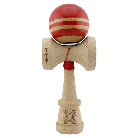 Kendama Originala X - Rainbow, Super Sticky, V3 King Size Cup, Gaura in Baza, Profesionala, Vivimall, din Lemn, 18 cm, Rosu