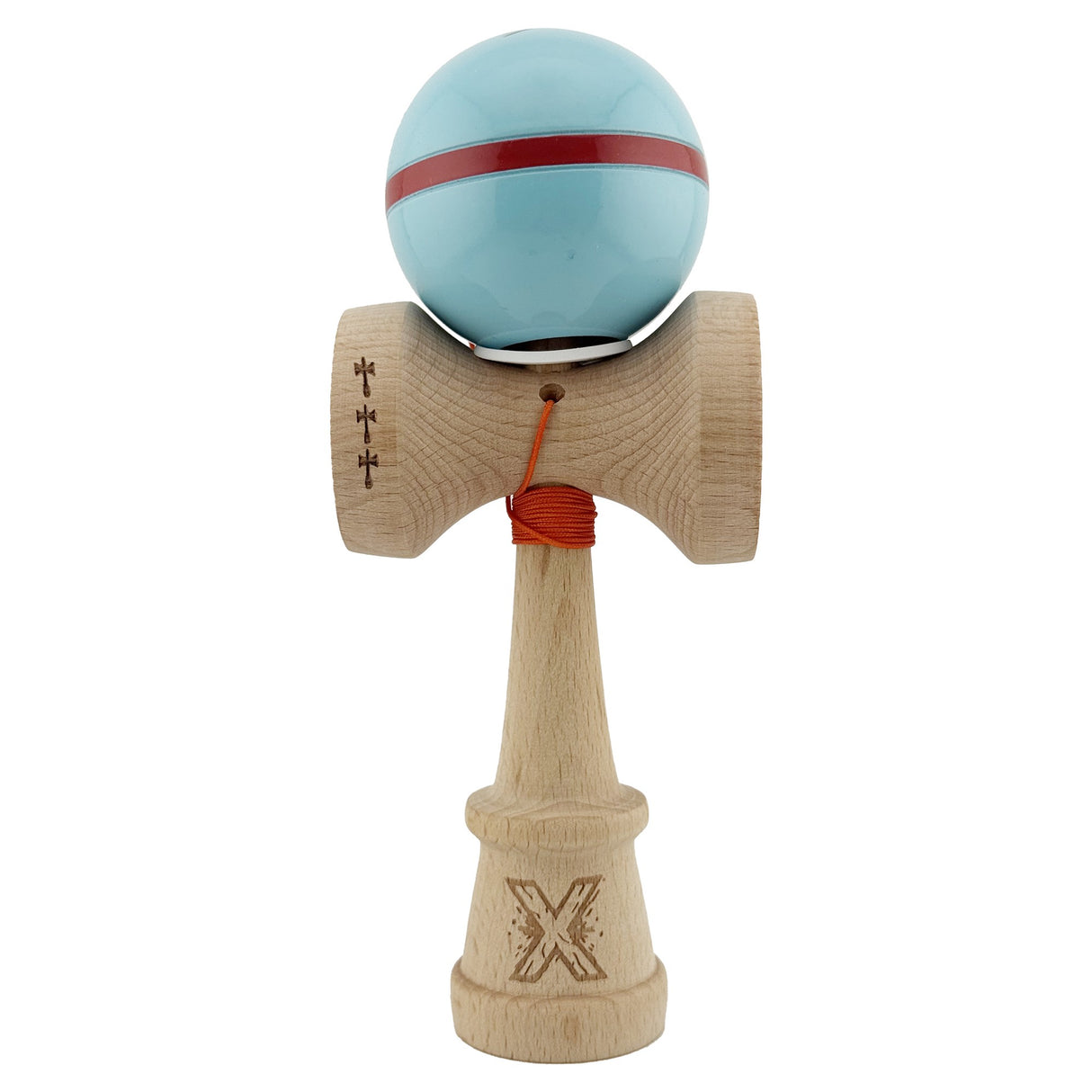 Kendama Originala X - Silken, Super Sticky, V3 King Size Cup, Gaura in Baza, Profesionala, Vivimall, din Lemn, 18 cm, Blue - vivimall.ro