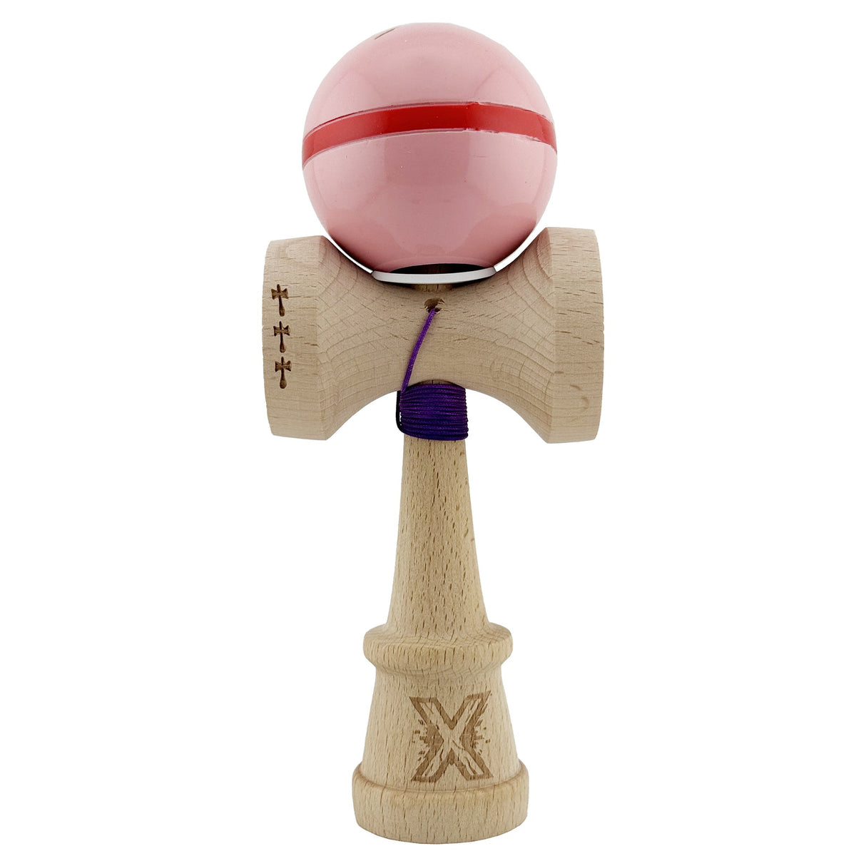 Kendama Originala X - Silken, Super Sticky, V3 King Size Cup, Gaura in Baza, Profesionala, Vivimall, din Lemn, 18 cm, Pink - vivimall.ro