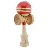 Kendama X Rainbow Originala, Profesionala, Flippy, Big Cups V2, Super Sticky cu Cupe Mari, Rulment Metalic, din lemn 18 cm, Ata 55 cm, Rosu/Maro - vivimall.ro