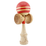 Kendama X Rainbow Originala, Profesionala, Flippy, Big Cups V2, Super Sticky cu Cupe Mari, Rulment Metalic, din lemn 18 cm, Ata 55 cm, Rosu/Maro - vivimall.ro