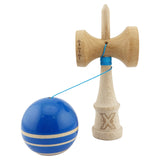 Kendama X Rainbow Originala, Profesionala, Vivimall, Big Cups V2, Super Sticky cu Cupe Mari, Rulment Metalic, din lemn 18 cm, Ata 55 cm, Albastru/Maro - vivimall.ro