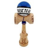 Kendama X TE IUBESC Originala, Profesionala, Vivimall, Super Sticky cu Cupe Mari KING SIZE V3, Gaura in Baza, Rulment Metalic, din lemn 18 cm, Ata 62/65 cm, Albastru/Alb - vivimall.ro