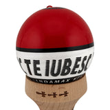 Kendama X TE IUBESC Originala, Profesionala, Vivimall, Super Sticky cu Cupe Mari KING SIZE V3, Gaura in Baza, Rulment Metalic, din lemn 18 cm, Ata 62/65 cm, Rosu/Alb - vivimall.ro