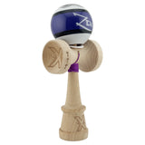 Kendama X Zen Series Originala, Profesionala, Vivimall, Super Sticky cu Cupe Mari V3, King Size Cups, Rulment Metalic si Gaura in Baza, din Lemn 18 cm, Ata 55 cm, Violet