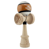 Kendama X Zen Series Originala, Profesionala, Vivimall, Super Sticky cu Cupe Mari V3, King Size Cups, Rulment Metalic si Gaura in Baza, din Lemn 18 cm, Ata 55 cm, Maro