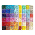 Kit mărgele perle DIY 3D cu 10000 piese în 120 culori, diametru 2.6 mm, cutie organizatoare multicolor, vedere de ansamblu