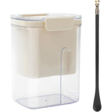 Kit Presa Pentru Branza, Vivimall, Filtru de Iaurt, Strecuratoare de Iaurt Grecesc, Filtru de lapte, 18x9.7x13 cm, Lingura Neagra 20x1.6 cm, Alb - vivimall.ro