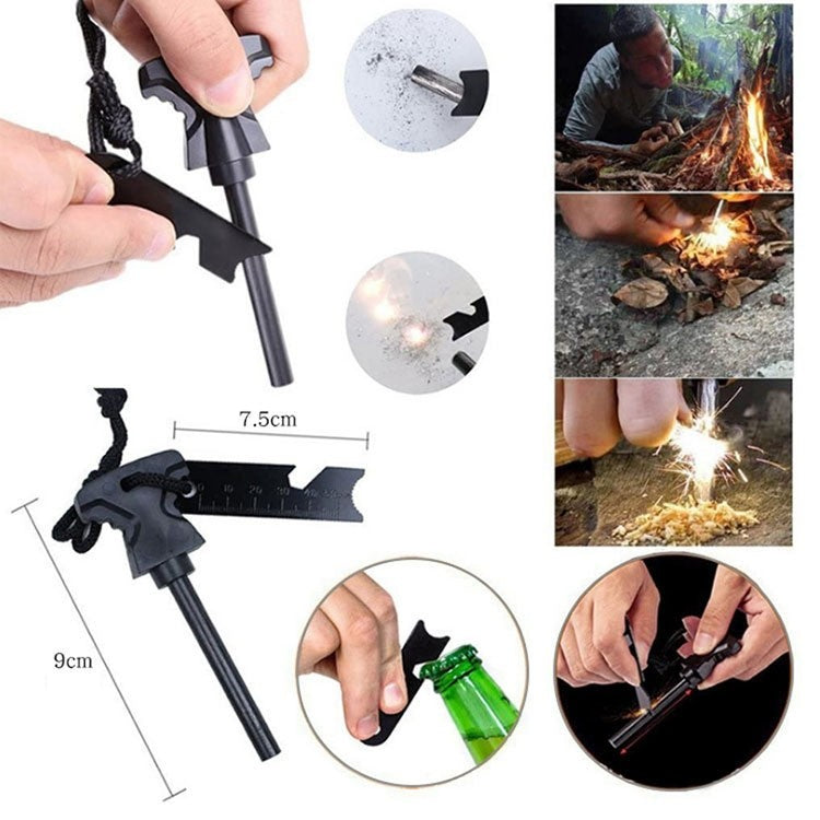 Kit Supravietuire Multifunctional Instrumente Profesionale, Trusa De Prim-Ajutor, Pentru Camping, Drumetii, Aventuri In Aer Liber, Borseta Inclusa, Model Army - vivimall.ro