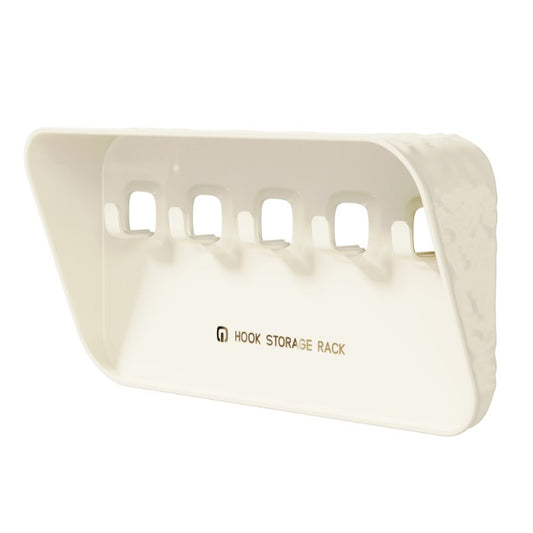 Raft de Depozitare cu Carlig, Vivimall, Pentru Chei, Bijuterii, 20.3 x 4.6 x 10.3 cm, Alb - vivimall.ro