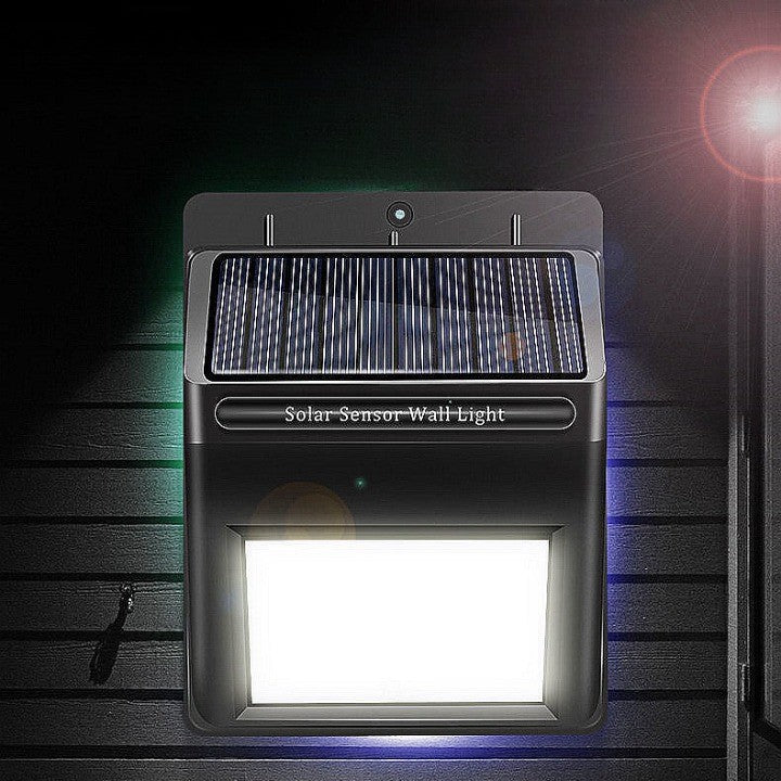 Lampa cu incarcare solara si senzor de miscare pentru exterior, 20 LED cu distanta de inductie, montaj pe perete, fara cabluri, Vivimall - vivimall.ro