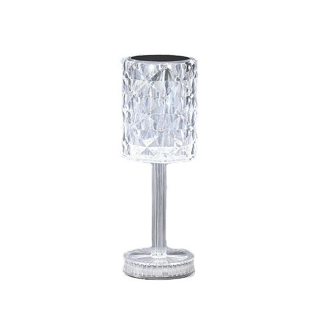 RGB 16 LED asztali lámpa, érintésvezérelt fényerőszabályzóval, 3 intenzitási szint, USB töltés, 3W, akril kristály, távirányítóval, asztali lámpa alakú