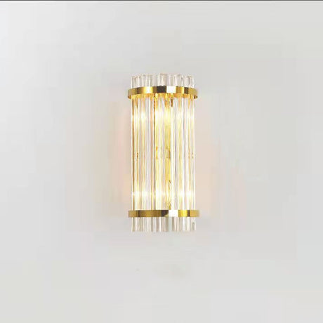 Lampa de Perete in Interior, Flippy, Lampa de Lux pentru Decor de Interior, Corp de Iluminat Tip aplica, din Inox Auriu si Cristal, Lumina Calda Rece Neutra, 35 x 16 cm, Ideal pentru Camere Mici si Medii, Transparent Auriu - vivimall.ro