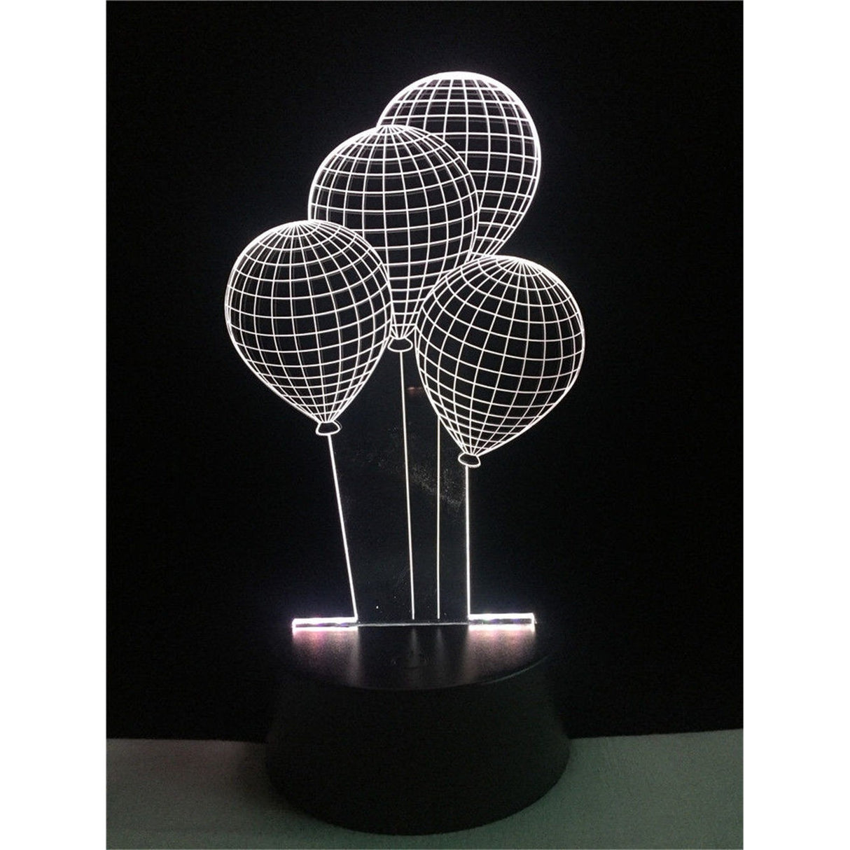 Lampa de Veghe cu Baterii/USB  3D Model Baloane Multicolor - vivimall.ro