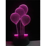 Lampa de Veghe cu Baterii/USB  3D Model Baloane Multicolor - vivimall.ro