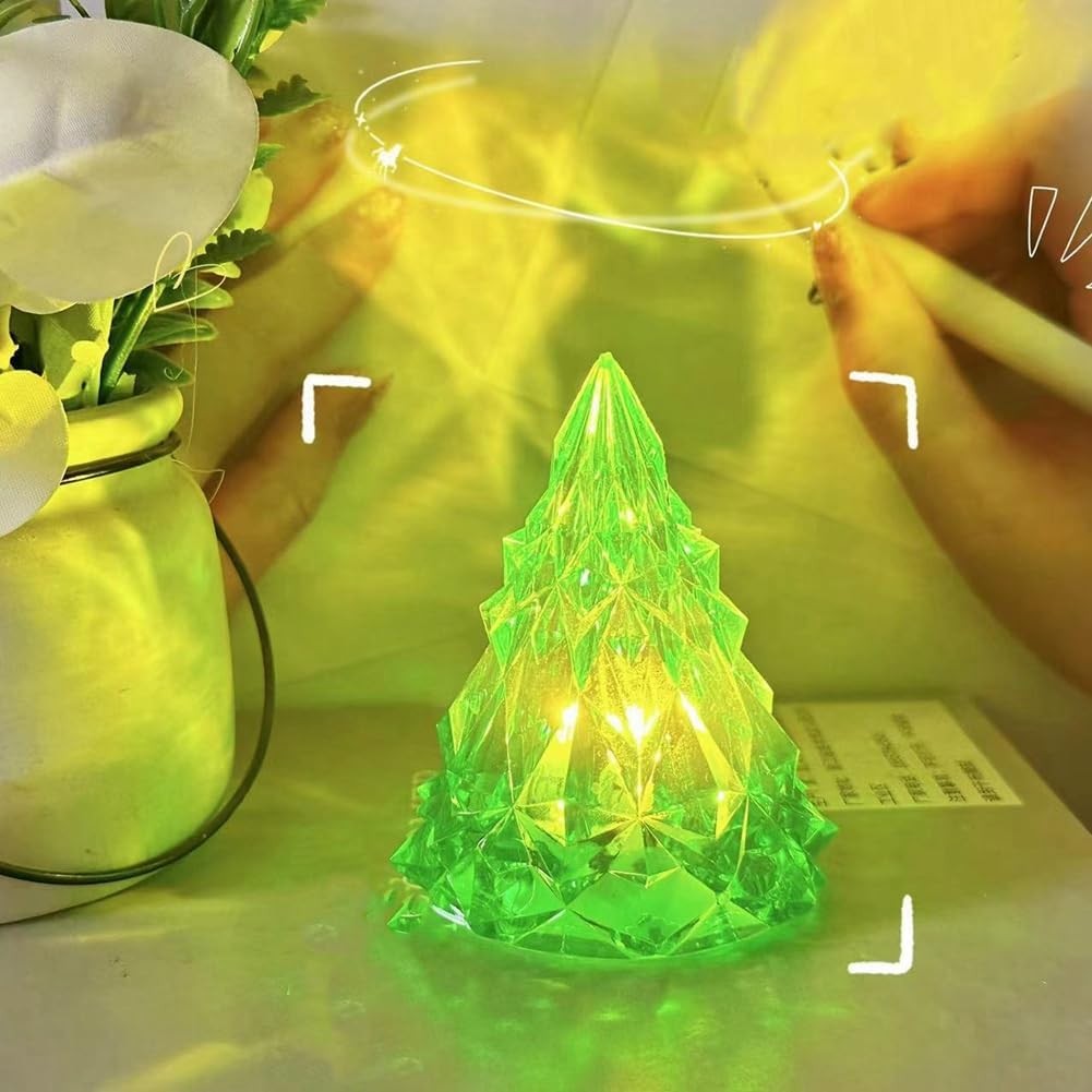 Lampa de Veghe, Vivimall, Model IceBerg, Lumina Calda, cu Baterii, Verde, 6.5x8 cm - vivimall.ro