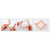 Hold alakú éjszakai fény csillagokkal 3D holdfény, elemes, fa állvánnyal, 10 cm
