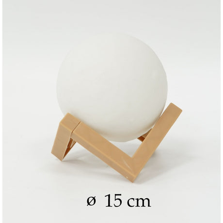 Lampa de veghe luna, culori, lumina LED alb cald,  alimentare baterii, stand din plastic, 15 cm, Vivimall - vivimall.ro