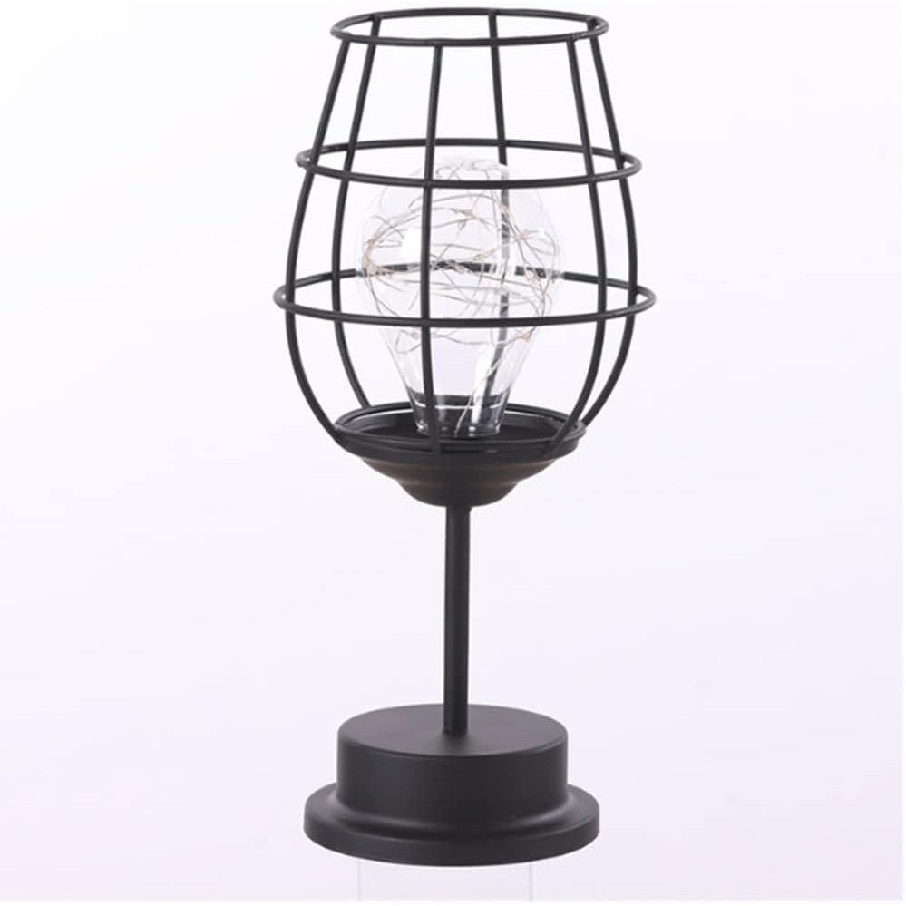 Lampa Decorativa Cu Leduri, Cu Baterii, Suport, Lumina Alb Cald