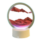 Dekoratív homokóra lámpa, dinamikus 3D kép, futóhomok